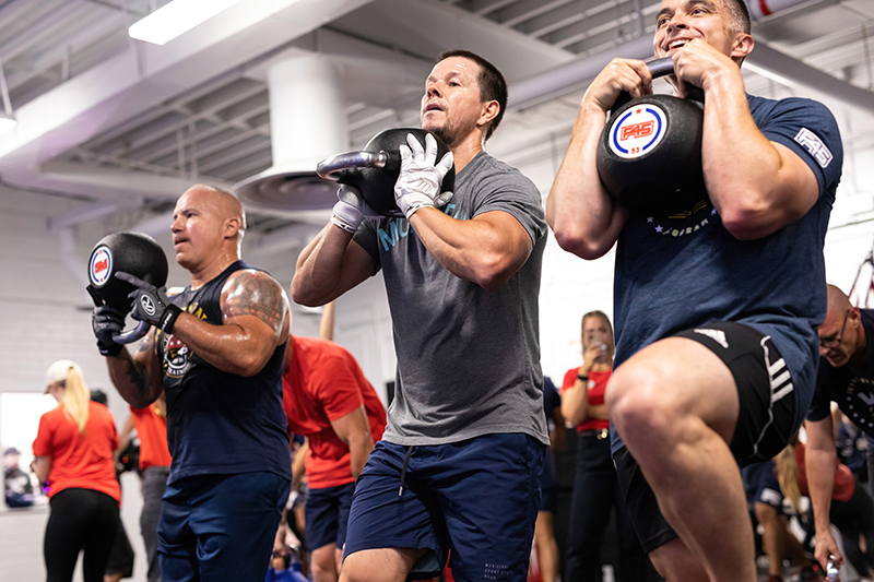 Mark Wahlberg Exercising in F45 Session